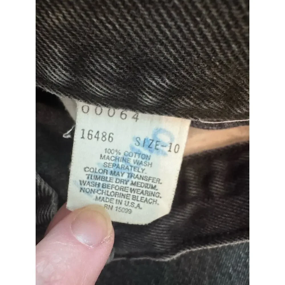 Bugle Boy Vintage Boys Jeans Black Sz 10 USA made Straight Leg